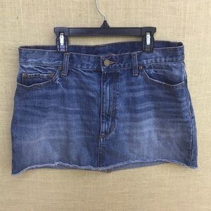 LN Free People Vintage Wash Cutoff Denim Mini